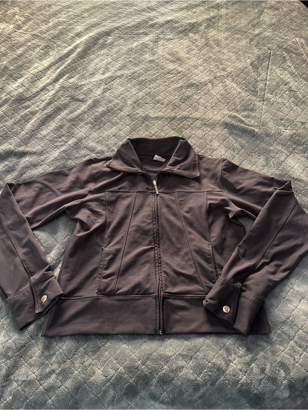 Nike Gray Full-Zip Bomber‎ Jacket